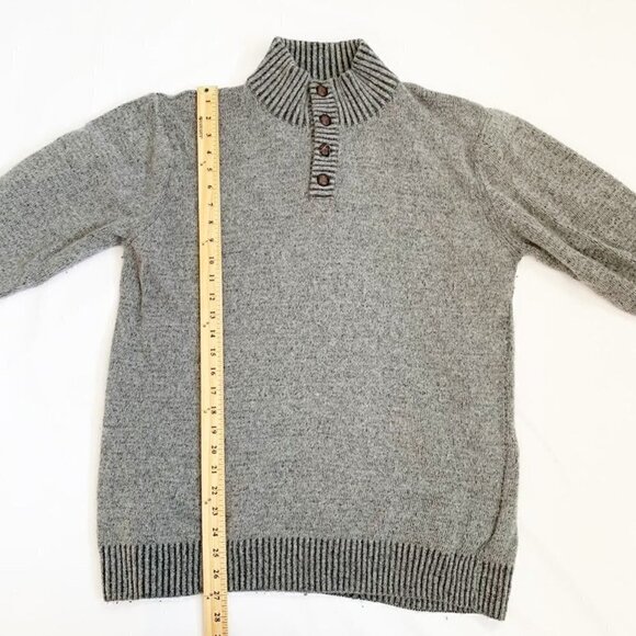 Daniel Blasi made in Italy wool blend grey quarter button mock collar sweater - Picture 8 of 8